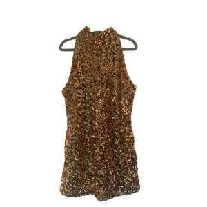 ALEXANDER COLLECTION Girls Gold Sparkle Dance Dress / Size: 10